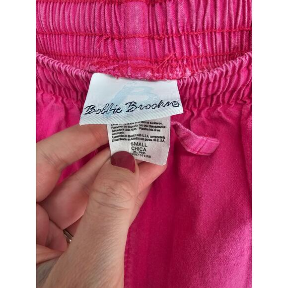 Bobbie Brooks Women's Pink High Rise Elastic Waist Drawstring Pant Size Small - Picture 4 of 5